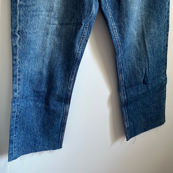 Frank & Oak Karen Kick Flare Raw Hem Organic Cotton Cropped Jeans 26 - Picture 5 of 14